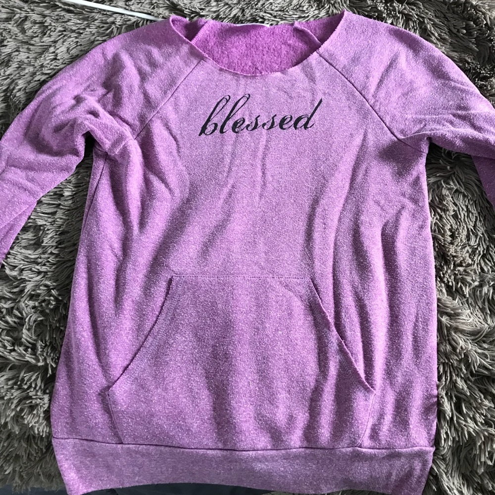 Blessed purple boutique sweatshirt
